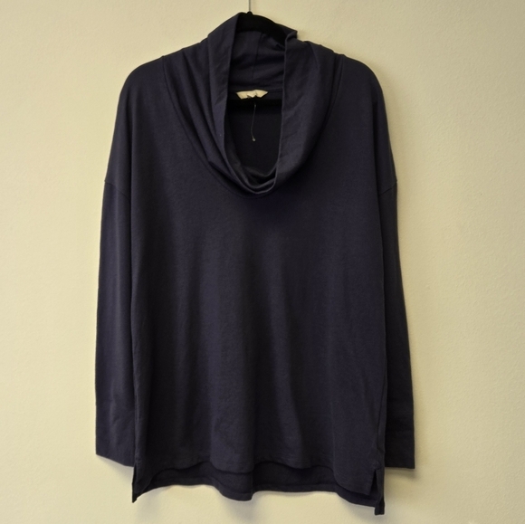 Banana Republic Cowl Neck Sweater Navy Blue L - Picture 1 of 5